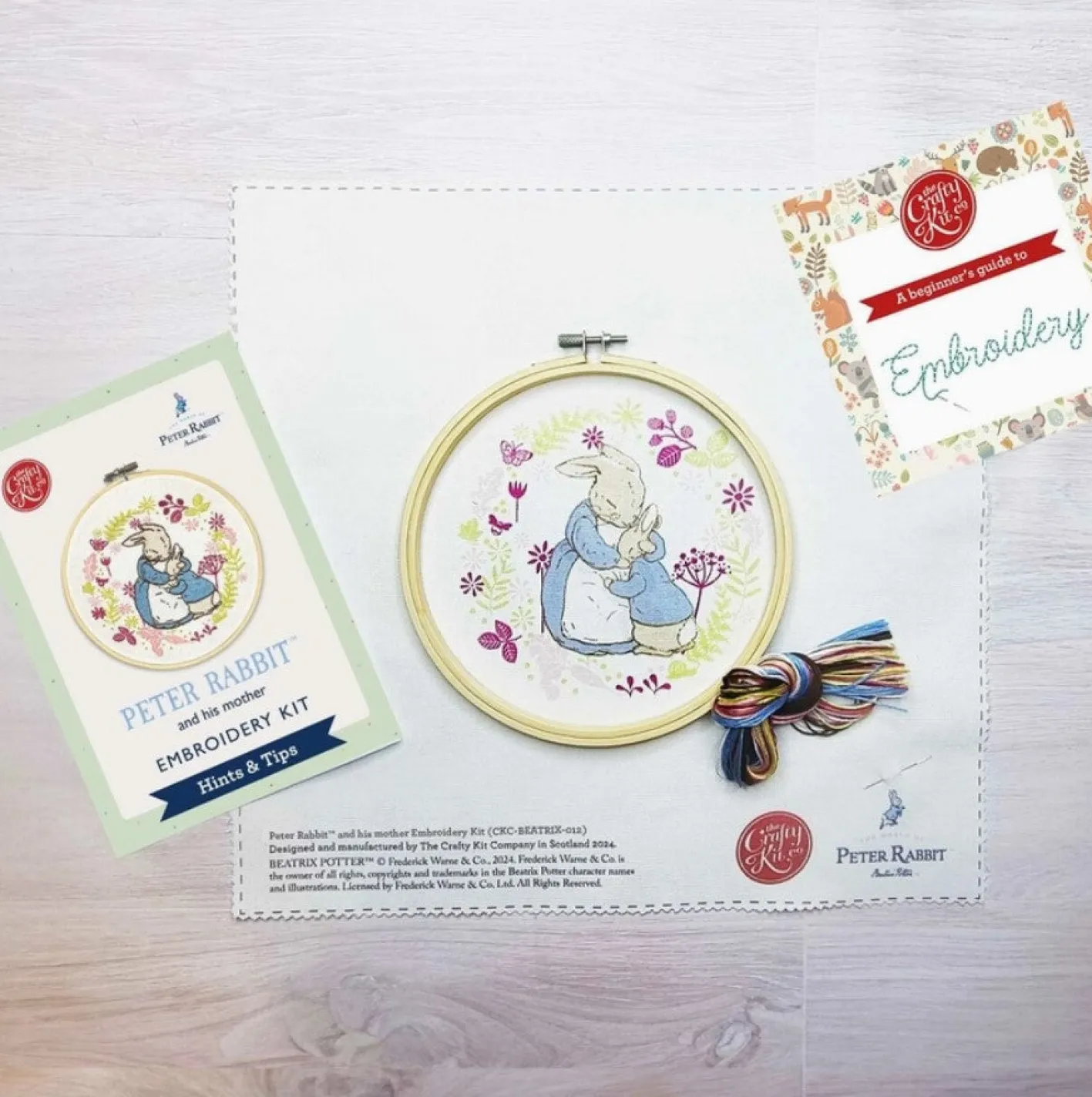 The Crafty Kit Co. Peter Rabbit & His Mother Embroidery Kit