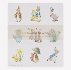 Meri Meri Peter Rabbit In the Garden Egg Decorating Tattoos