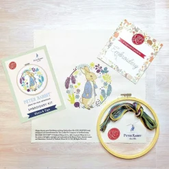 The Crafty Kit Co. Peter Rabbit Plans His Next Adventure Embroidery Kit