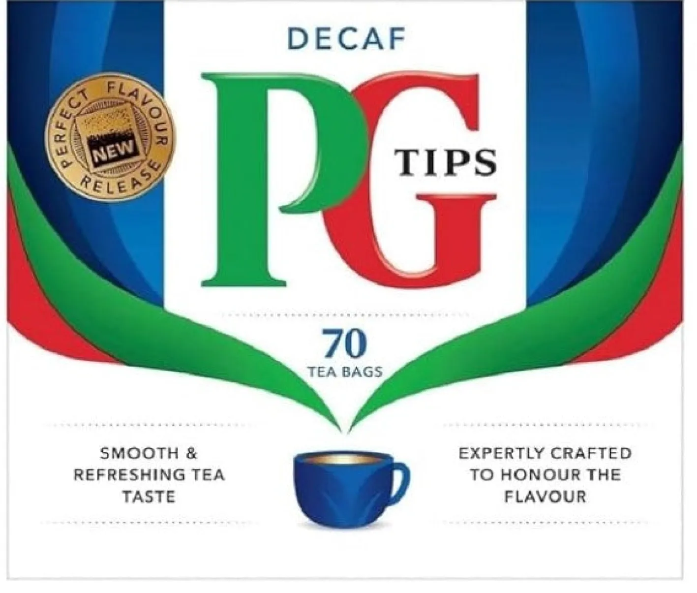 Tea & Biscuits PG Tips Decaf Black Non-Pyramid Teabags, 70 ct