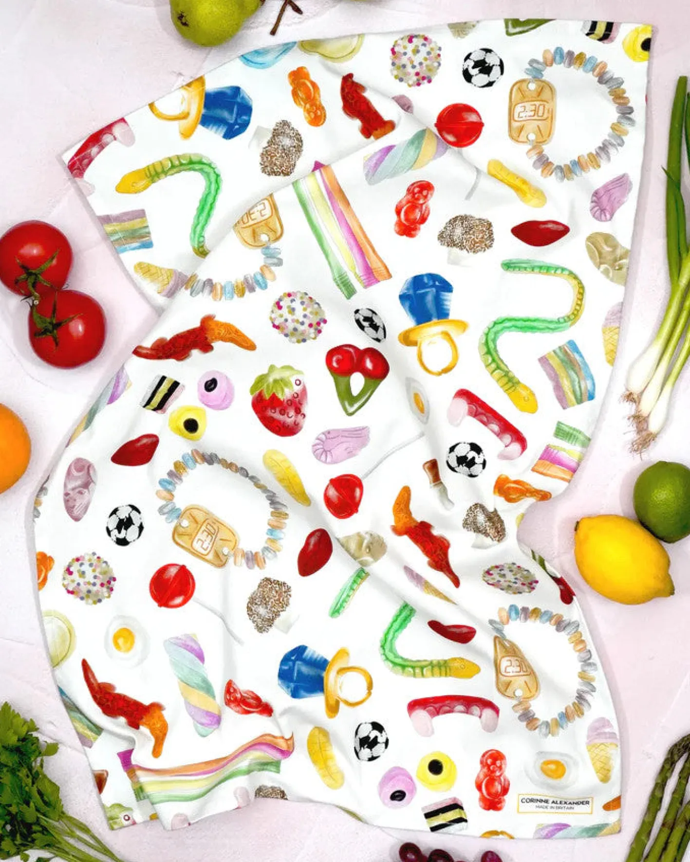 Corinne Alexander Pick & Mix Tea Towel by