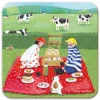 Emma Ball Picnic with the Cows Coaster