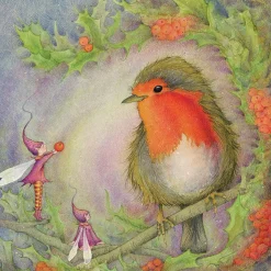 Moongazer Cards Picture Books in Winter Robin Greeting Card