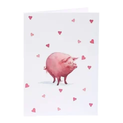 Jane Abbott Designs Piggy Greeting Card