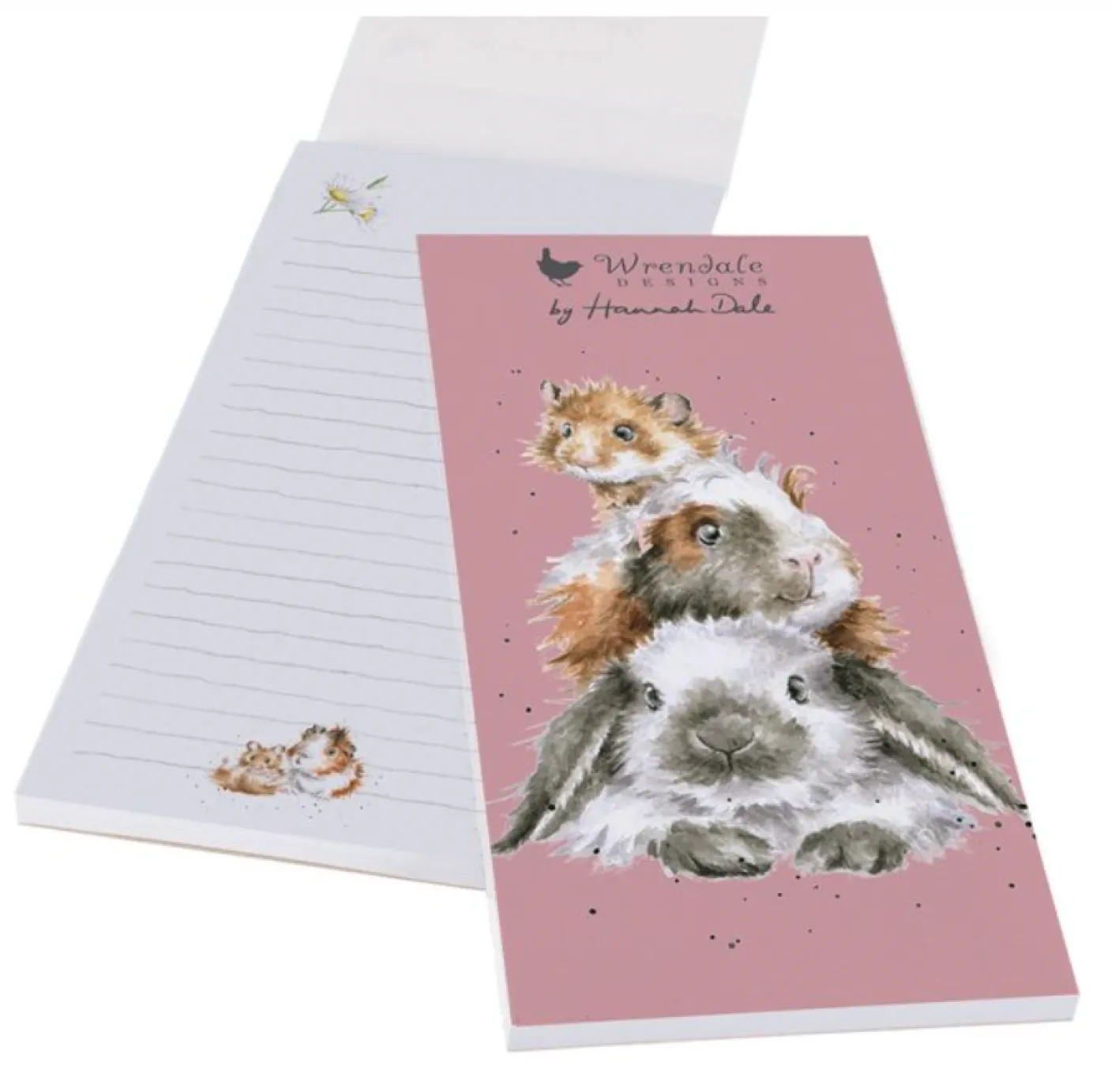 Wrendale Designs 'Piggy in the Middle' Guinea Pig and Rabbit Shopping List Pad
