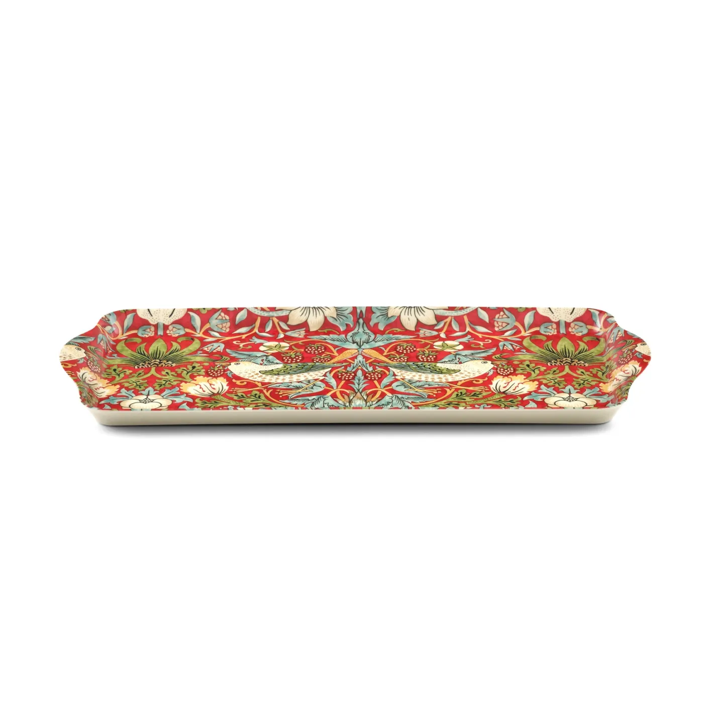 Spode Pimpernel Strawberry Thief Red Melamine Sandwich Tray