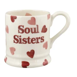 Emma Bridgewater Pink Hearts Soul Sisters 1/2 Pint Mug