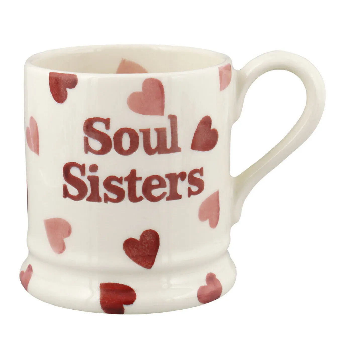 Emma Bridgewater Pink Hearts Soul Sisters 1/2 Pint Mug