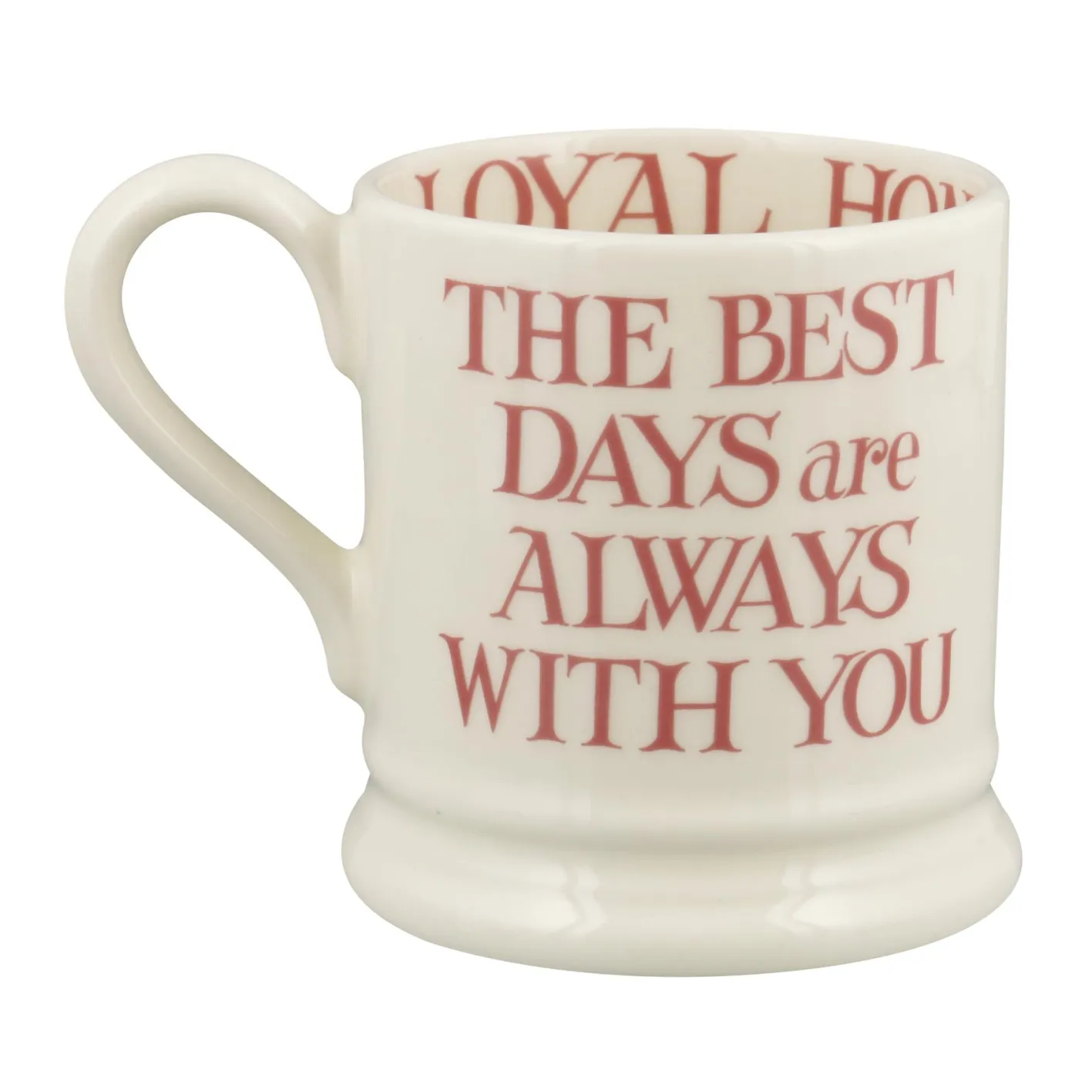 Emma Bridgewater Pink Toast My Brilliant Friend 1/2 Pint Mug