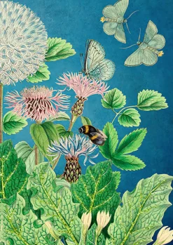 Madame Treacle Pinky's Garden Glitter Greetings Card