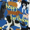 Roger La Borde Playful Dogs, Birthday Laser Greeting Card