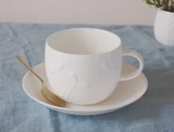 Repeat Repeat Plum Cress Teacup & Saucer
