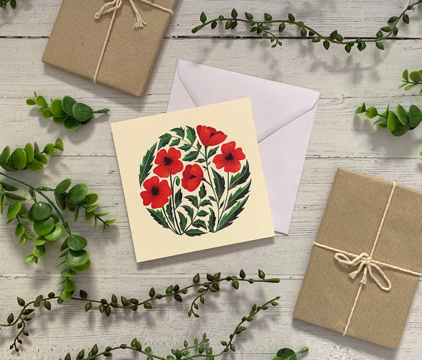 Becky Amelia Poppies Greeting Card