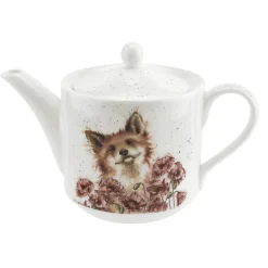 Wrendale Designs 'Poppy Field' Fox Fine Bone China Teapot