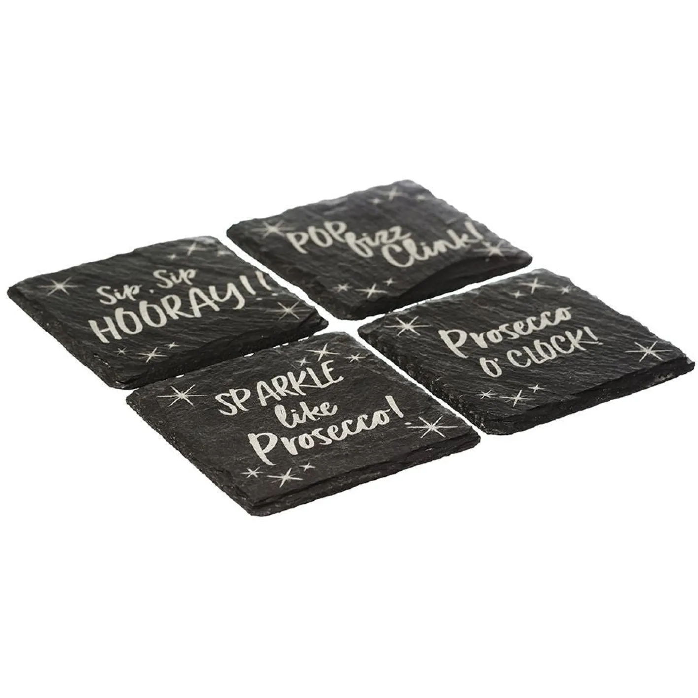 Selbrae Prosecco Slate Coasters- Set of 4