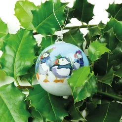 Emma Ball Puffin II Hand-painted Glass Bauble