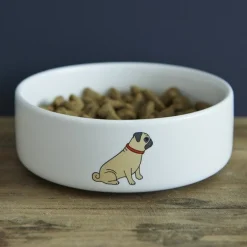 Sweet William Pug Dog Bowl Boxed