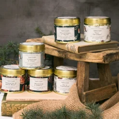 Toasted Crumpet Pure Christmas (Robin & Eucalyptus) Candle in a Matte Gold Tin