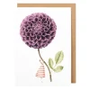 Laura Stoddart Purple Dahlia Blank Greetings Card