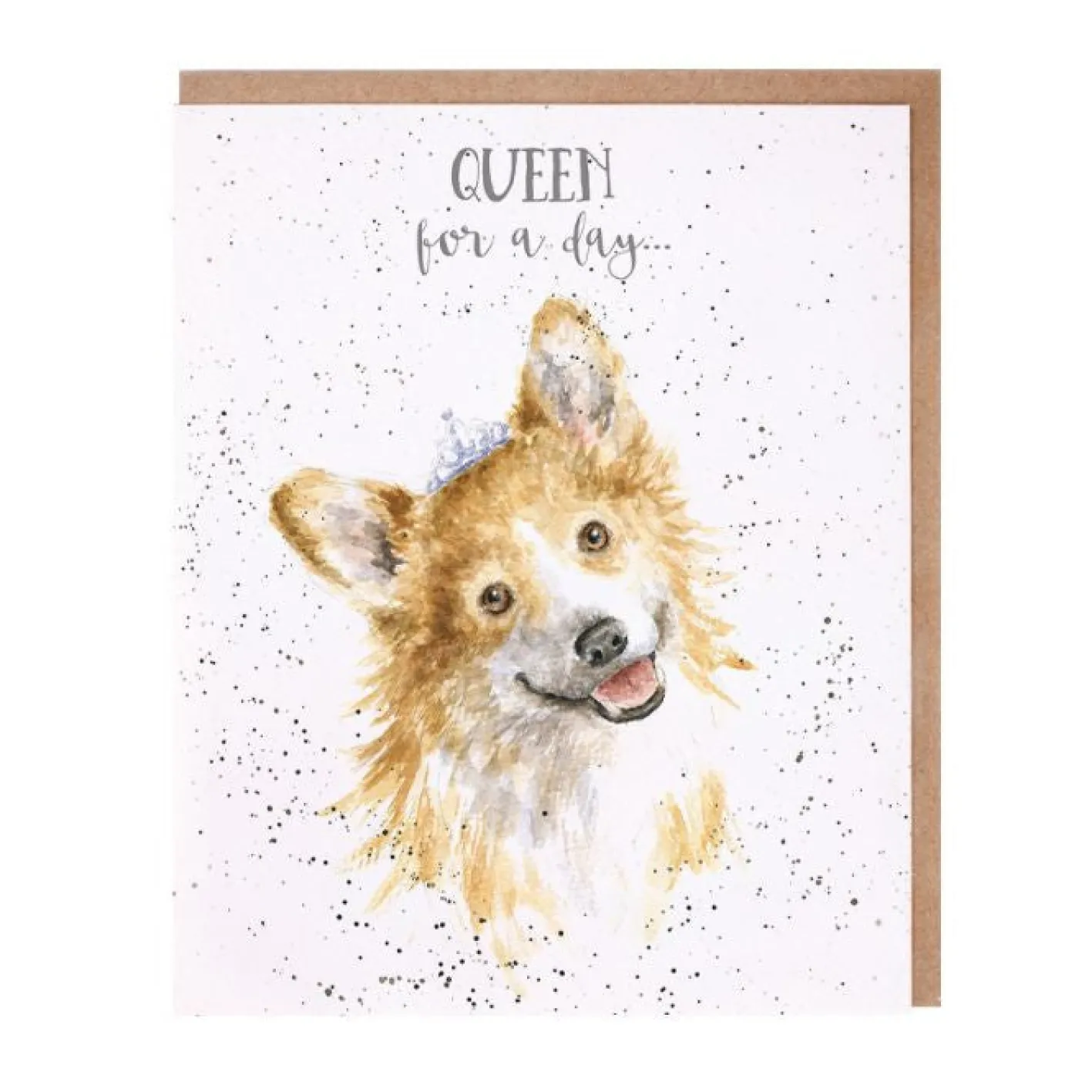 Wrendale Designs 'Queen For A Day' Corgi Birthday Card