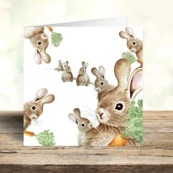 West Country Designs 'Queuing For Carrots' Rabbit Card
