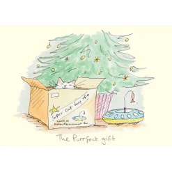 Two Bad Mice "The Purrfect Gift" Christmas Card