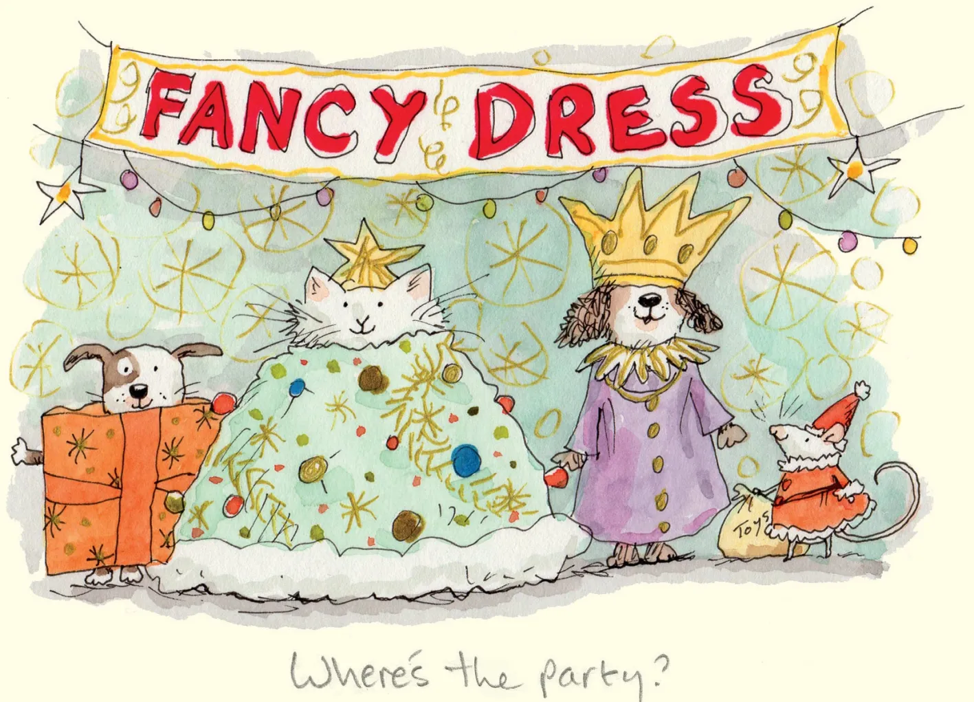 Two Bad Mice "Where's the Party' Christmas Card