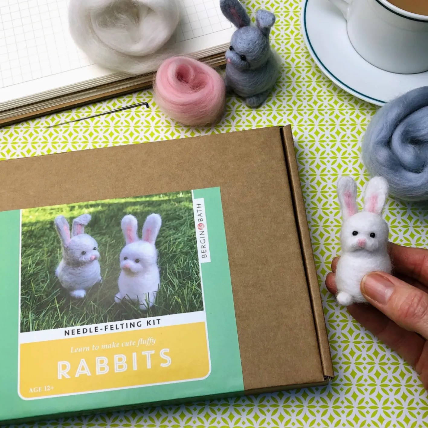 Bergin & Bath Rabbits Needle Felting Kit