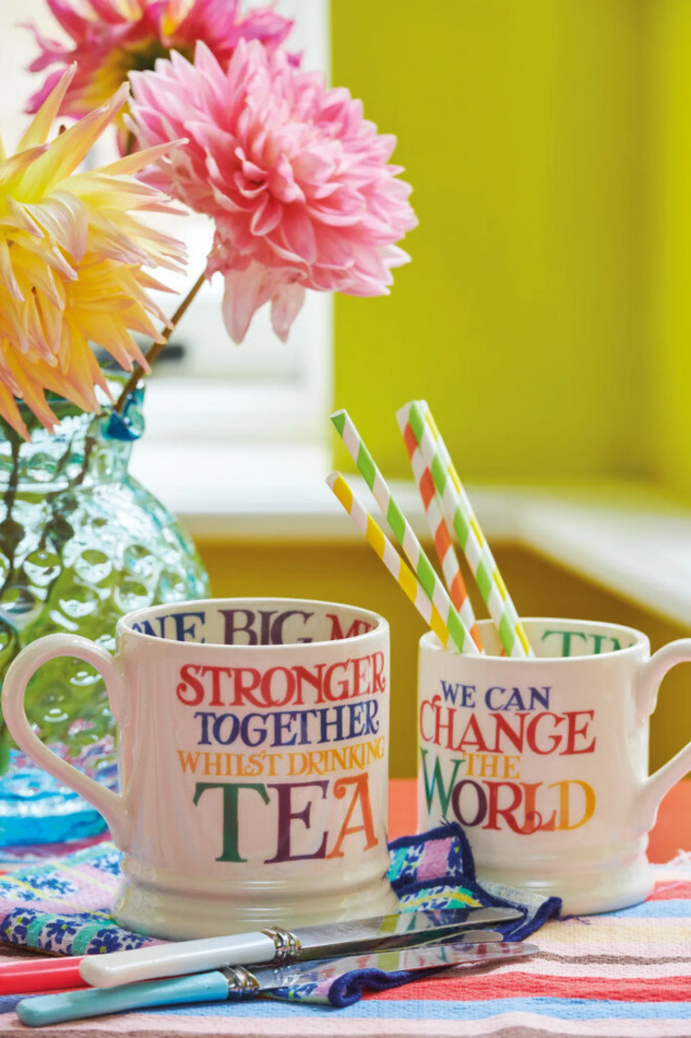 Emma Bridgewater Rainbow Toast Change The World 1/2 Pint Mug