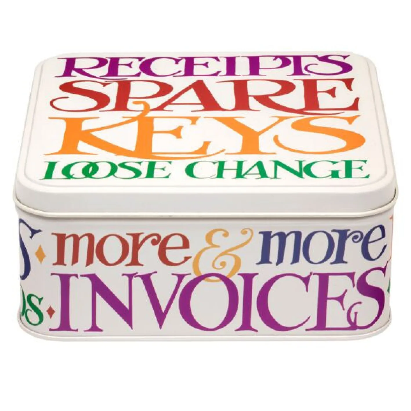 Emma Bridgewater Rainbow Toast Recipts Square Tin