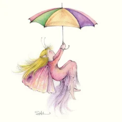 Moongazer Cards Raindrop Faeries Greeting Card