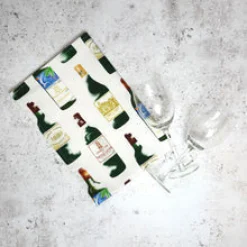 Corinne Alexander Red Bordeaux Tea Towel by