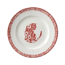 Burleigh Red Calico Cat 7in Small Plate