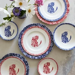 Burleigh Red Calico Cat 7in Small Plate