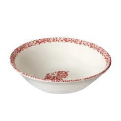 Burleigh Red Calico Cats Cereal Bowl