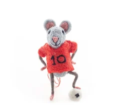 Sew Heart Felt Red Footballer Mouse