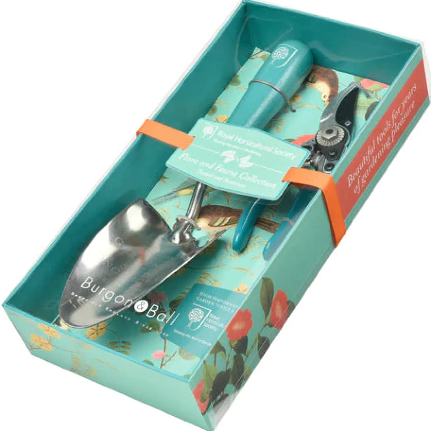 Burgon & Ball RHS Flora and Fauna Trowel and Secateurs Gift Box