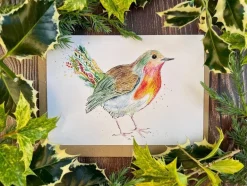 Jen Winnett Robbie the Robin Blank Greetings Eco Card