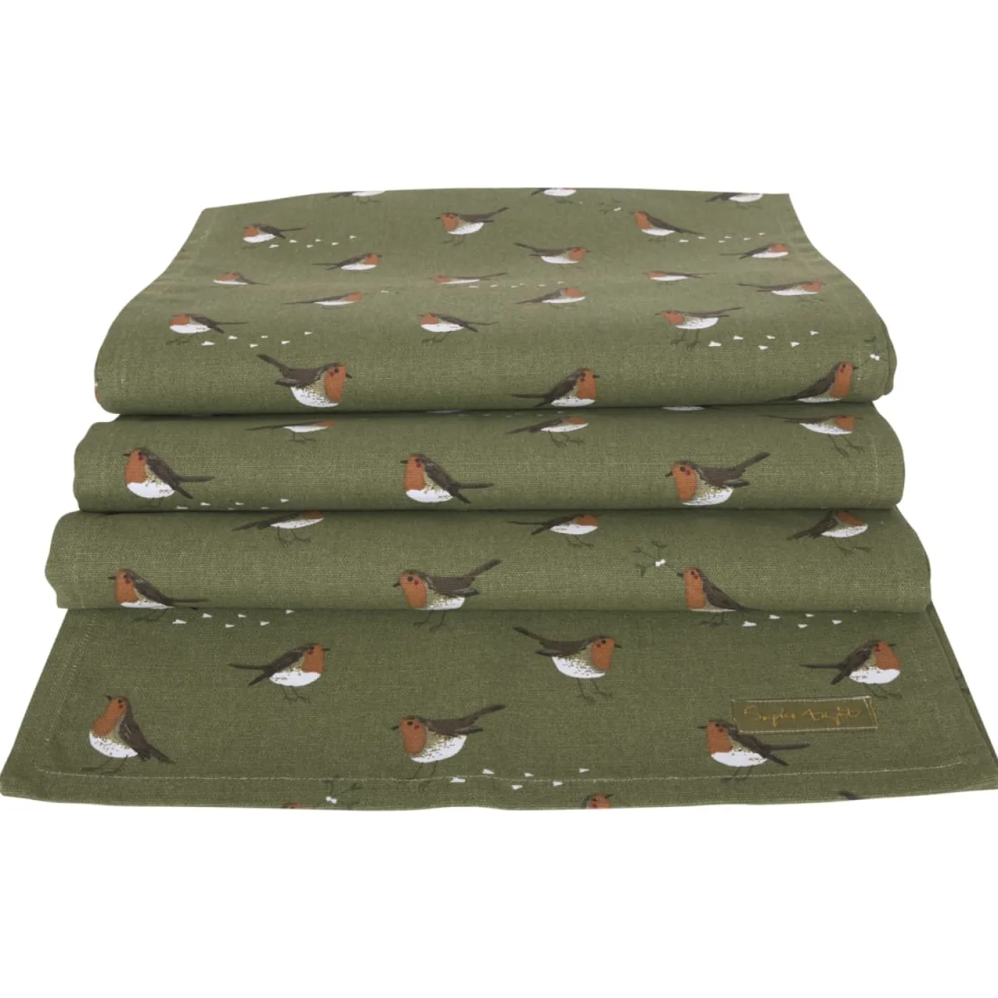Sophie Allport Robins Green Table Runner