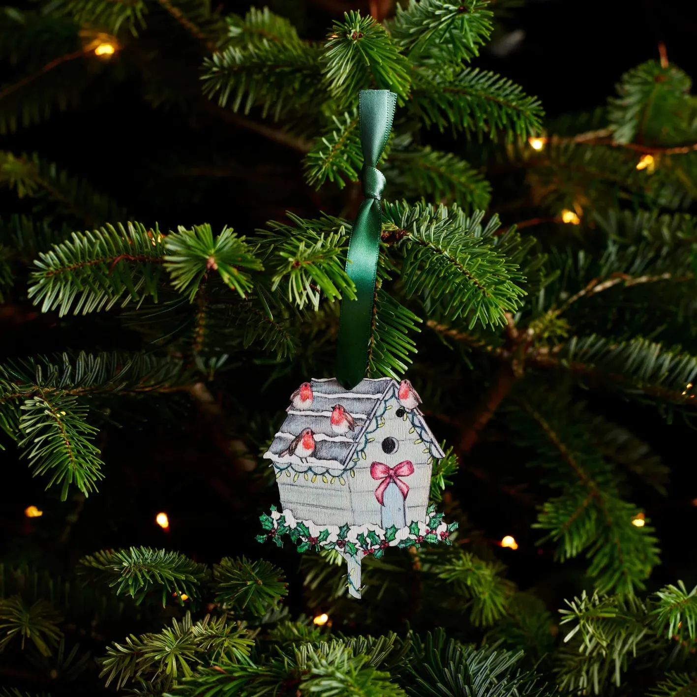 Lottie Murphy Robin Wooden Christmas Decoration