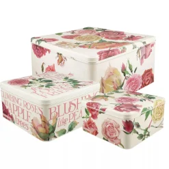 Emma Bridgewater Roses All My Life Set of 3 Square Cake Tins