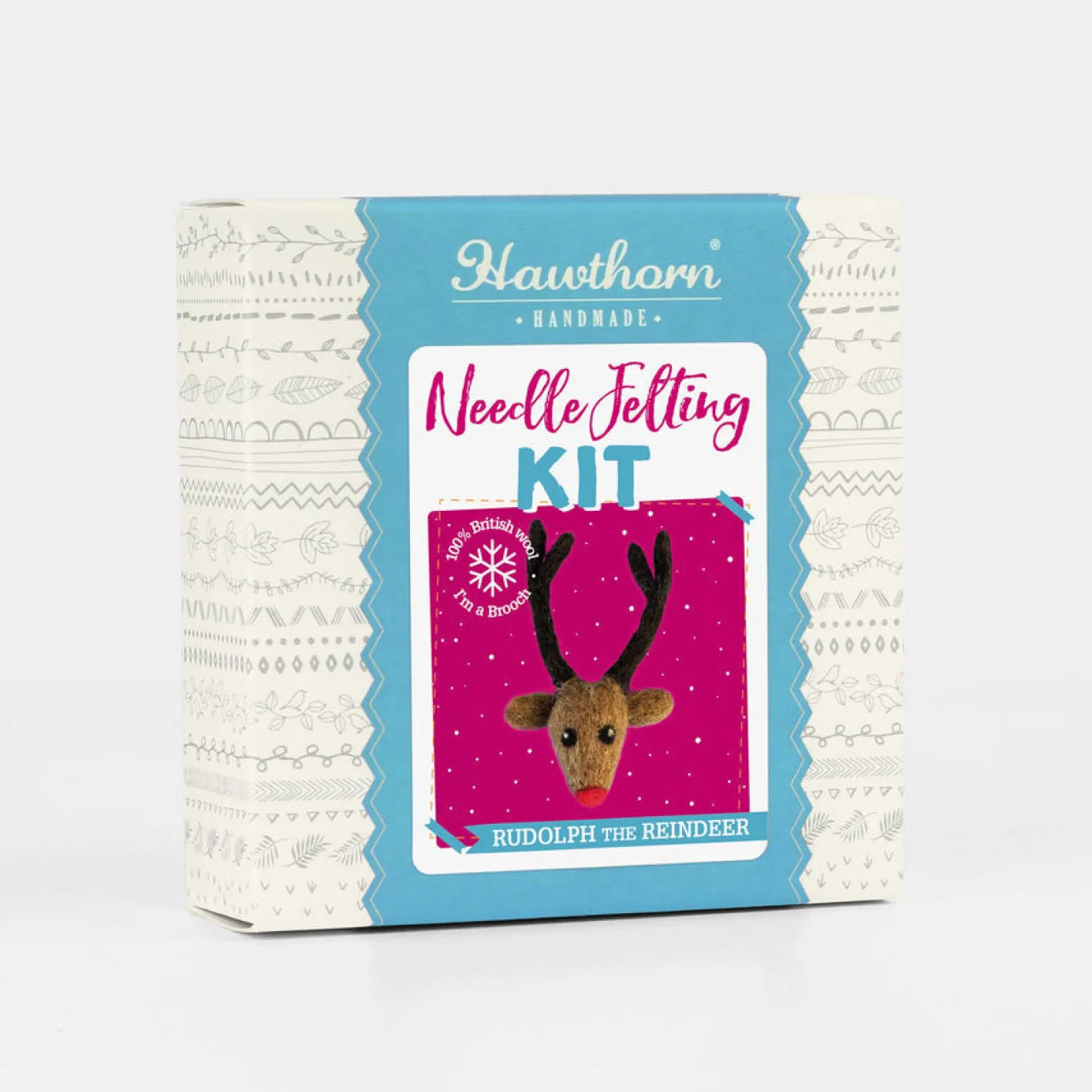 Hawthorn Handmade Rudolph Brooch Felting Kit