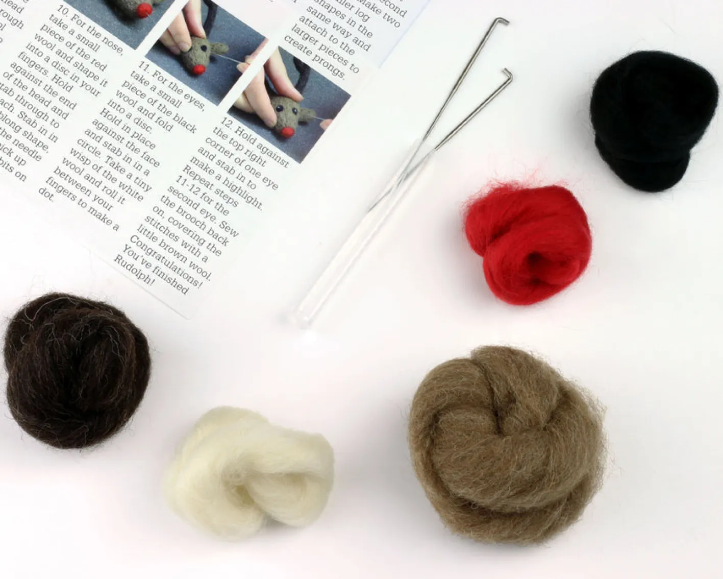 Hawthorn Handmade Rudolph Brooch Felting Kit