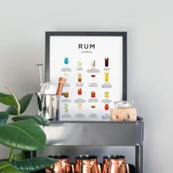 Everlong Print Co. Rum Cocktails Print - Framed