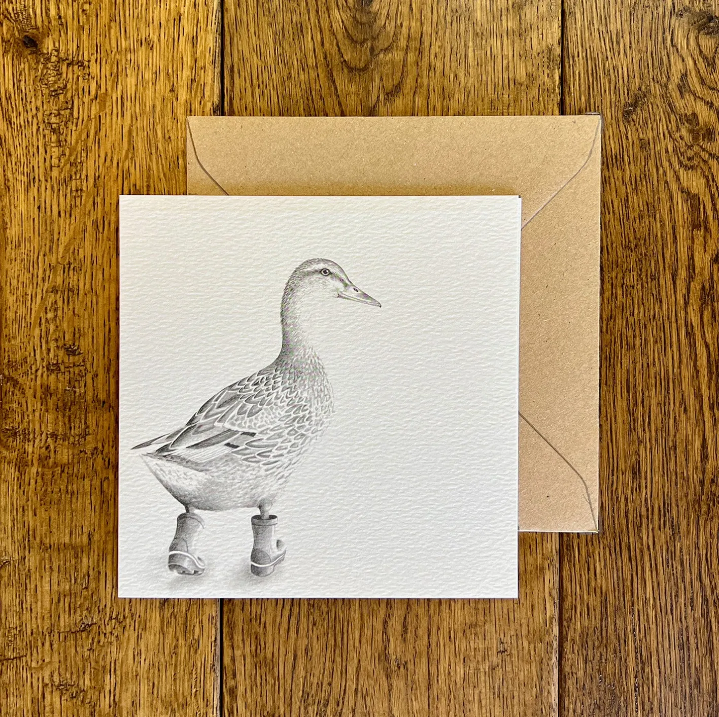 Katherine Sheard Designs Runaway Duck Greetings Card