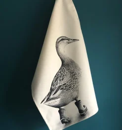 Katherine Sheard Designs Runaway Duck Tea Towel