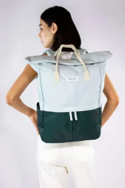 Kind Bag London Sage & Forest Green Hackney Large Backpack