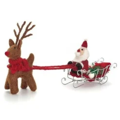 Amica Felt Santa & Rudolph Felt Decoration