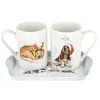 Wrendale Designs 'Santa Paws'  Mug & Tray Set