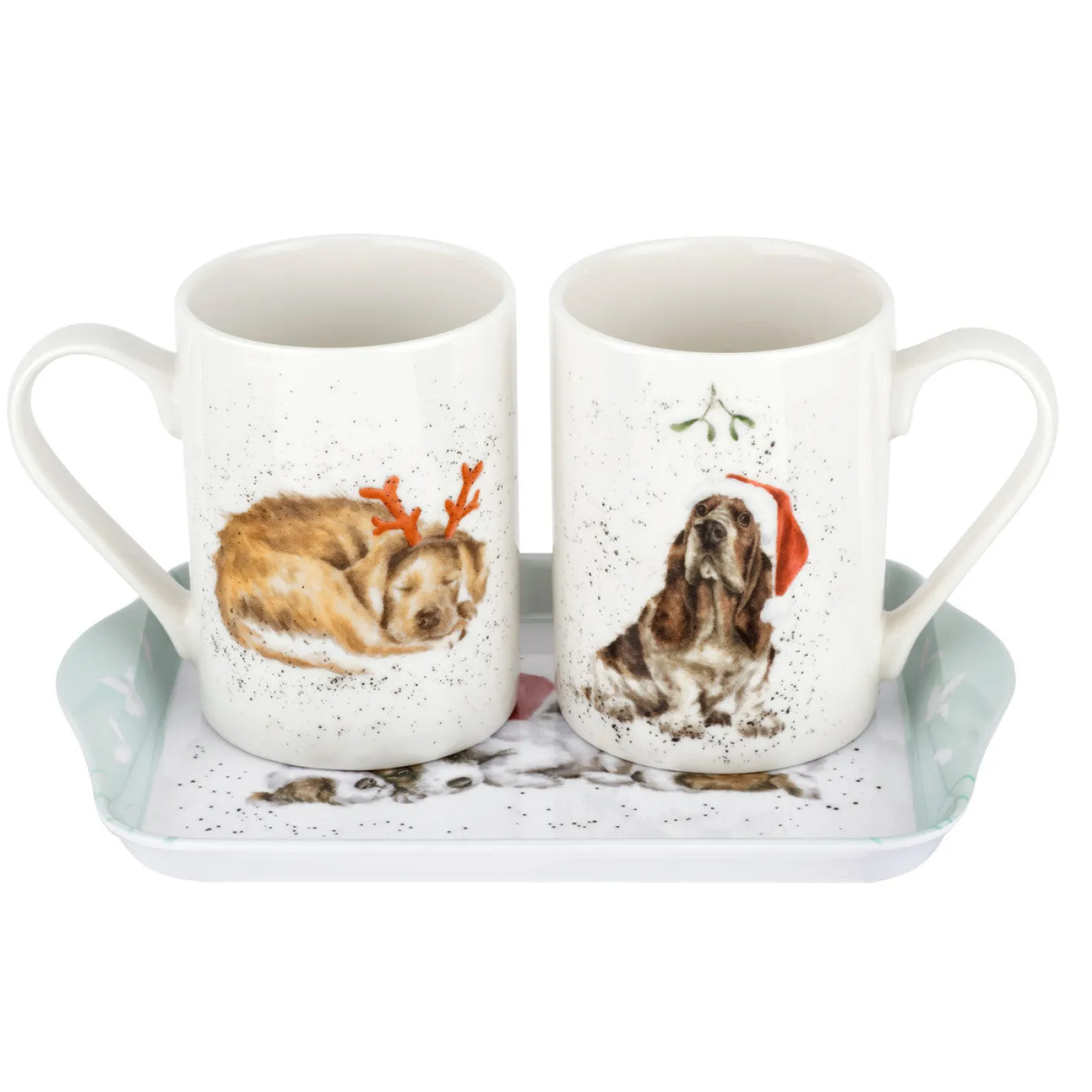 Wrendale Designs 'Santa Paws' Mug & Tray Set